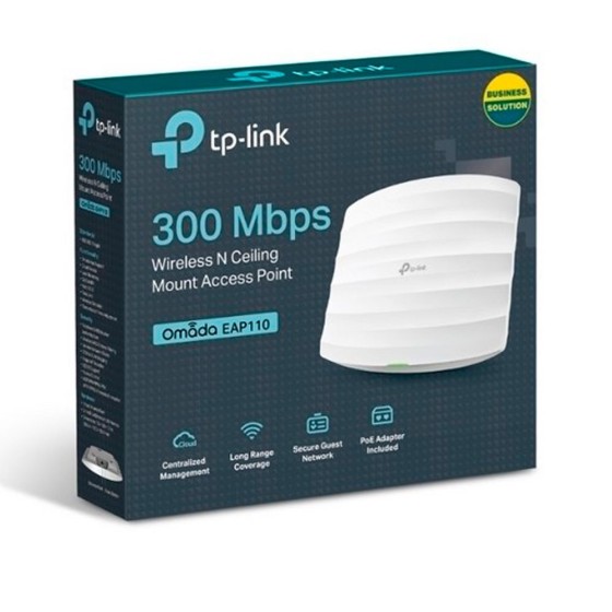 Punto de Acceso TPLINK Inalámbrico Montaje Techo N 300Mbps  EAP110