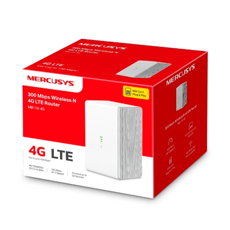 Router MERCUSYS Inalámbrico 4G Lte de 300Mbps