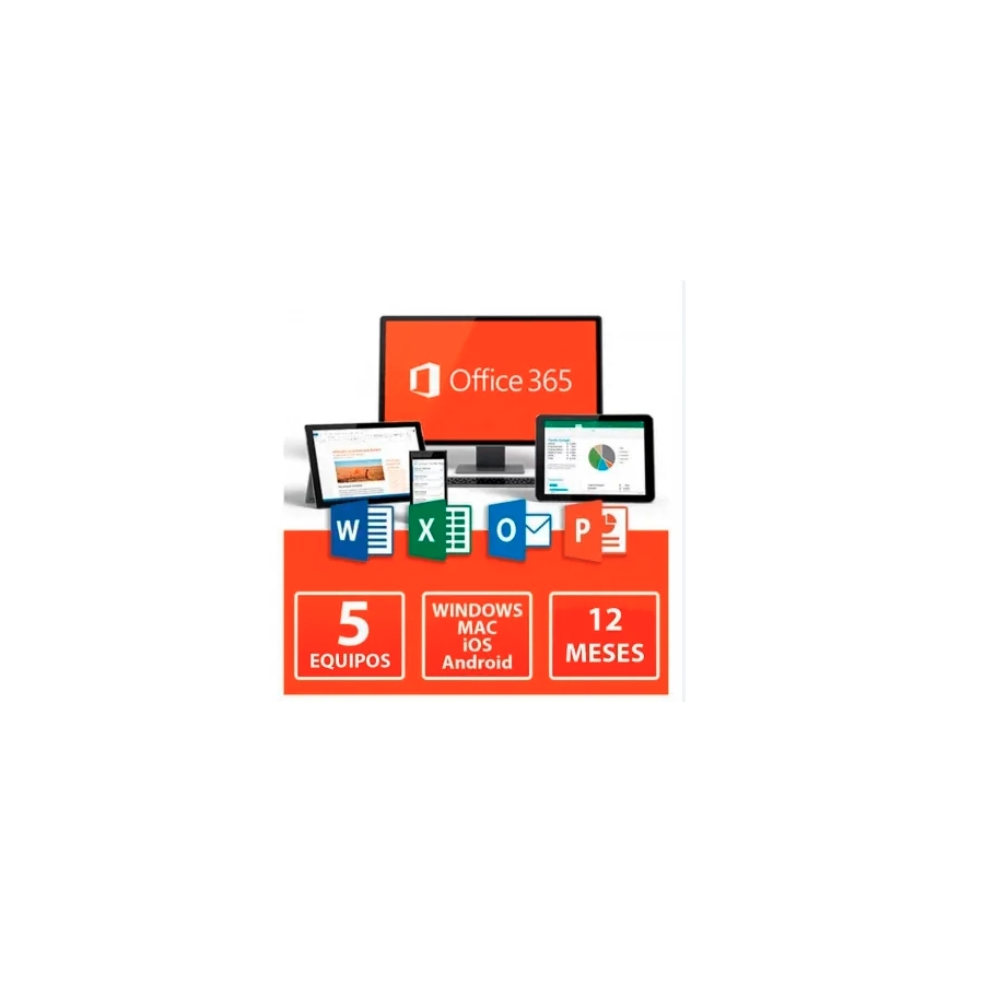 Licencia Office 365 para 5 Dispositivos Windows MAC Android