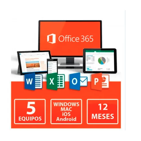 Licencia Office 365 para 5 Dispositivos Windows MAC Android