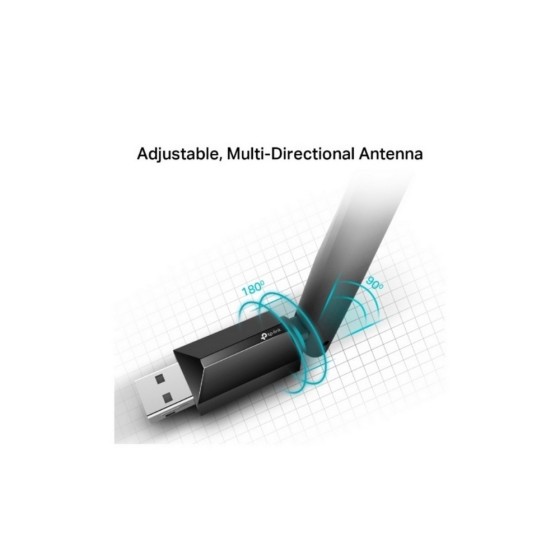 Adaptador USB Inalámbrico de Alta Ganancia Doble Banda AC600