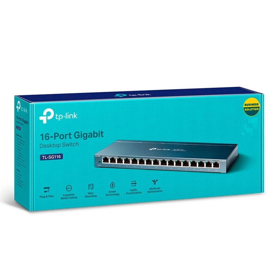 Switch 16 Puertos  Gigabit RJ45 SPEC, Plug and Play