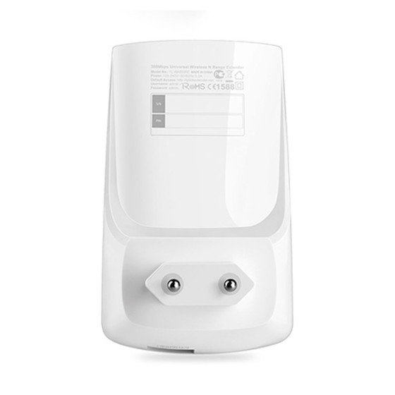 Extensor de Rango TPLINK Inalámbrico, Conector de Pared 300Mbps COLOR Blanco