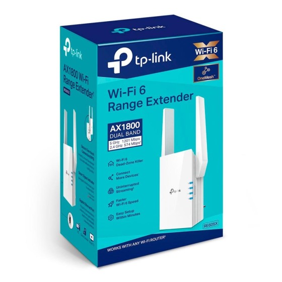 Extensor de Rango AX1800 de doble banda Wi-Fi 6, 574 Mbps