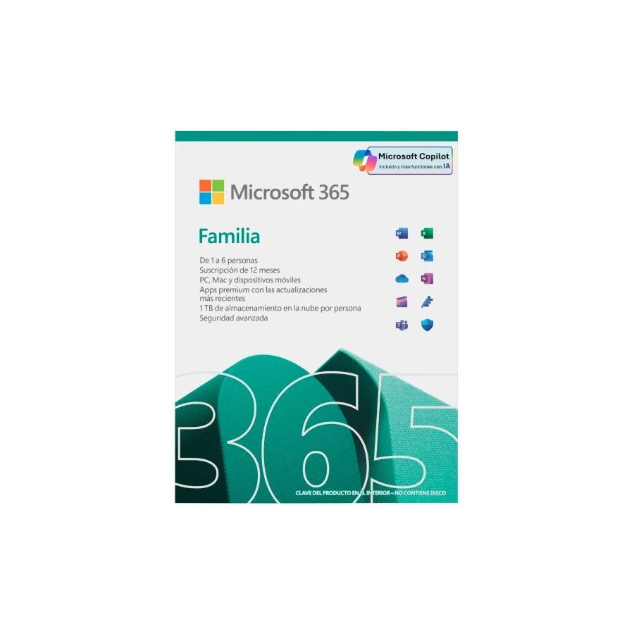 Compra Microsoft 365 Familia | Hasta 5 Cuentas con Apps Premium de Office