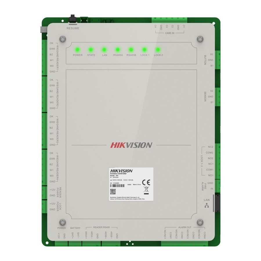 DS-K2624X | Controlador de Acceso para 4 Puertas Administrable en la Nube con Hik-Connect Teams