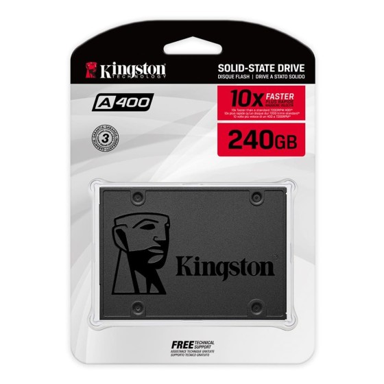 Unidad De Estado Sólido SSD KINGSTON A400 240GB 2.5 COLOR Negro