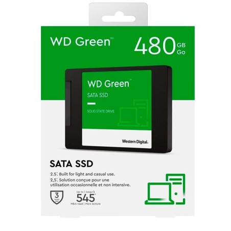 Disco WESTERN DIGITAL ssd  480 gb Green 2.5 sata COLOR Negro