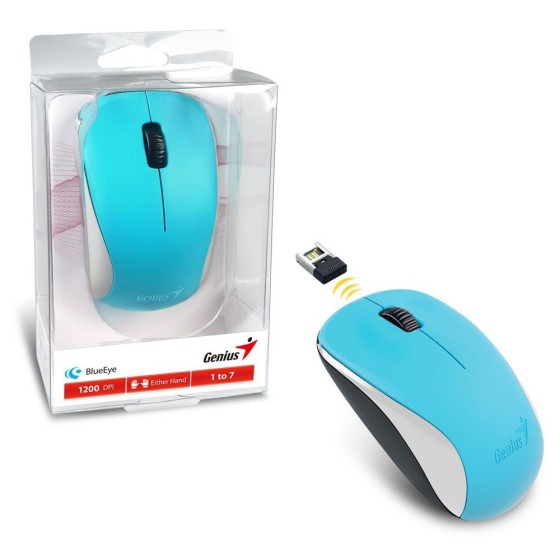 Mouse Inalámbrico GENIUS 2.4 GHz BlueEye Batería AA COLOR Azul