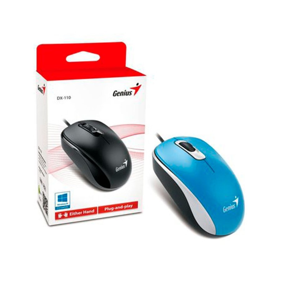 Mouse GENIUS Alámbrico Usb Dx 120 COLOR Azul